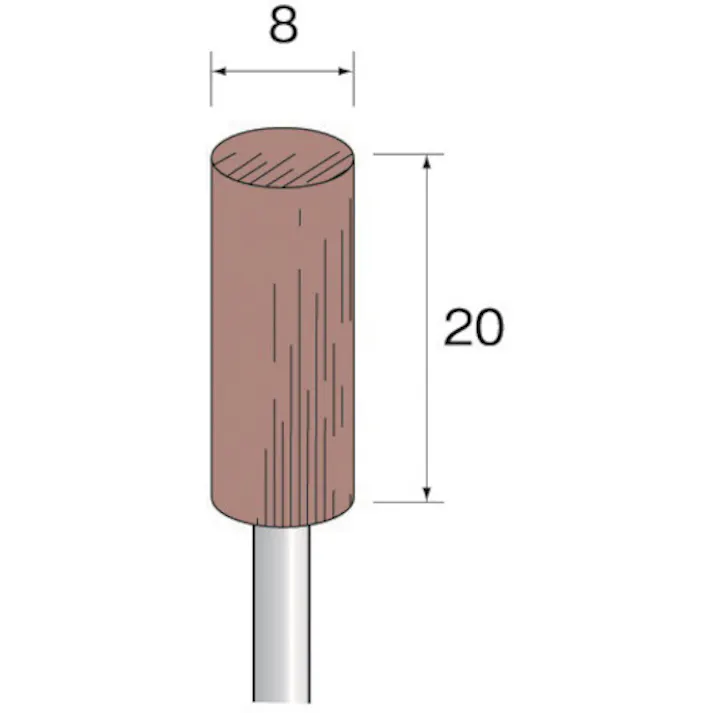 【CAINZ-DASH】ミニター ポリッシングウッド ソフト Φ8 (10本入) GA4512【別送品】