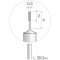 【CAINZ-DASH】ミニター 精密電着ダイヤモンドバー　超硬軸＃６００　Φ０．３ JA1004【別送品】