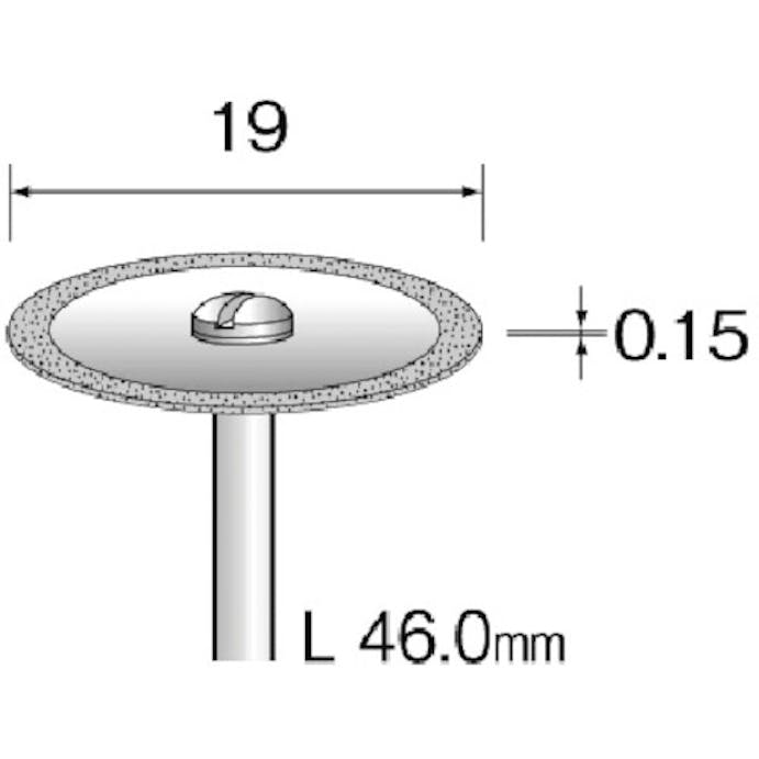 【CAINZ-DASH】ミニター 電着ダイヤモンドカッティングディスク　Φ１９　＃４００ MC1115【別送品】