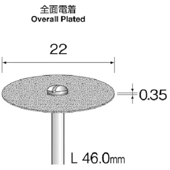 【CAINZ-DASH】ミニター 電着ダイヤモンドカッティングディスク Φ22 #140 MC1126【別送品】