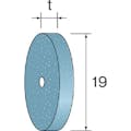 【CAINZ-DASH】ミニター ＡＣ砥石ホイール　＃１００　φ１９Ｘ２．３　（１０個入） NA1711【別送品】