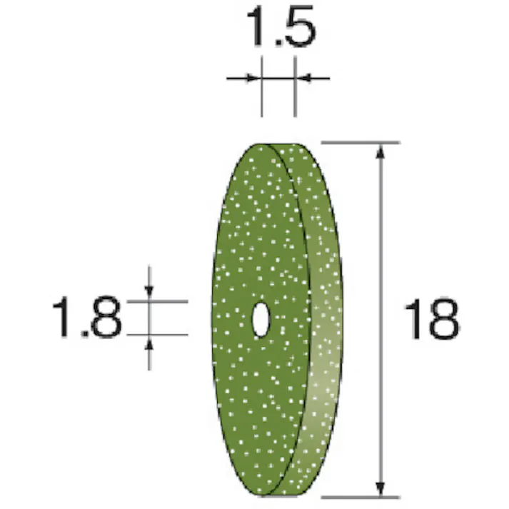 【CAINZ-DASH】ミニター 研磨ゴム砥石ホイール WA ソフト #400 φ18X1.5 10個入 NA2604【別送品】