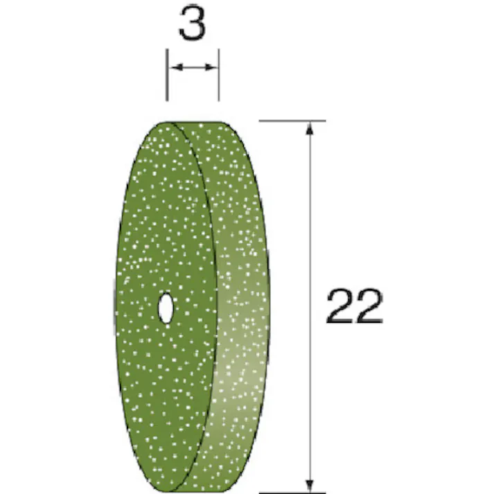 【CAINZ-DASH】ミニター 研磨ゴム砥石ホイール WA ソフト #320 φ22X3 (10個入) NA2633【別送品】