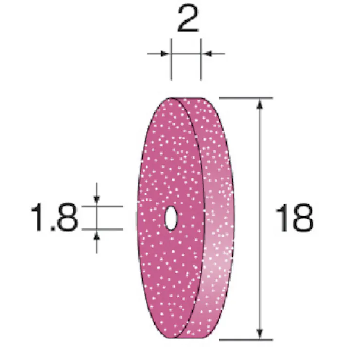 【CAINZ-DASH】ミニター 研磨ゴム砥石ホイール WA ハード #220 φ18X2 (10個入) NA2701【別送品】