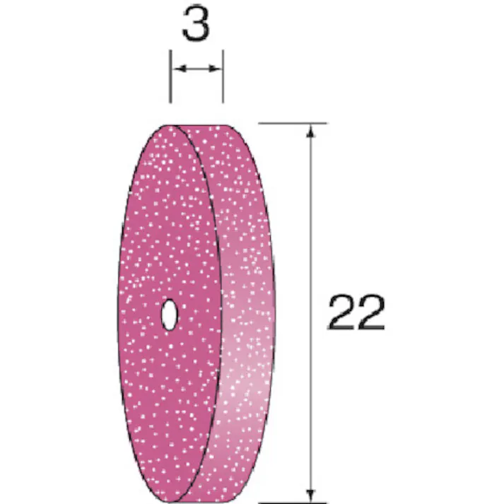【CAINZ-DASH】ミニター 研磨ゴム砥石ホイール WA ハード #600 φ22×3 (10個入) NA2733【別送品】