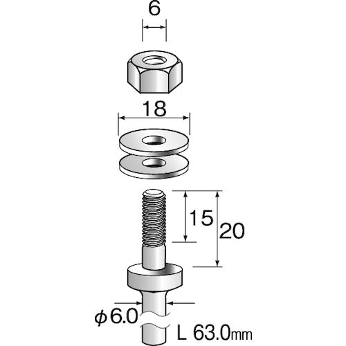 ミニター マンドレール φ6.0穴用 (3本入) PA1501 軸付砥石 ミニター マンドレール φ6.0穴用 (3本入) PA1501 軸付砥石