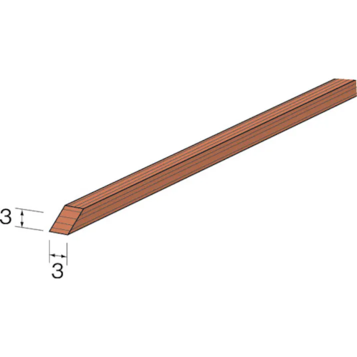 【CAINZ-DASH】ミニター ポリッシングウッドスティック ハード 角 3×3mm (5個入) RD3761【別送品】