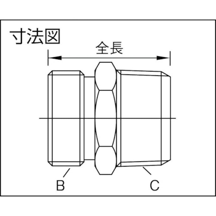 【CAINZ-DASH】アソー フレキ用ニップル（Ｐニップル）　黄銅製　ＰＦ１×ＰＴ１ PN-1088【別送品】