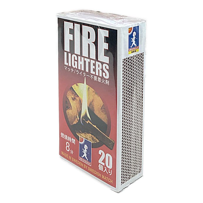 【指定住所配送P10倍】FIRELIGHTERS ファイアーライター 不要着火剤 OS1901FL 20個入り