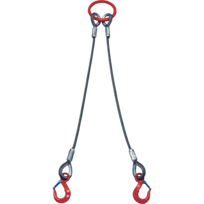 【CAINZ-DASH】大洋製器工業 2本吊 ワイヤスリング 5t用×2m(1011697) 2WRS 5TX2【別送品】