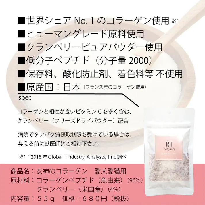 Nagaiki 女神のコラーゲン 55g