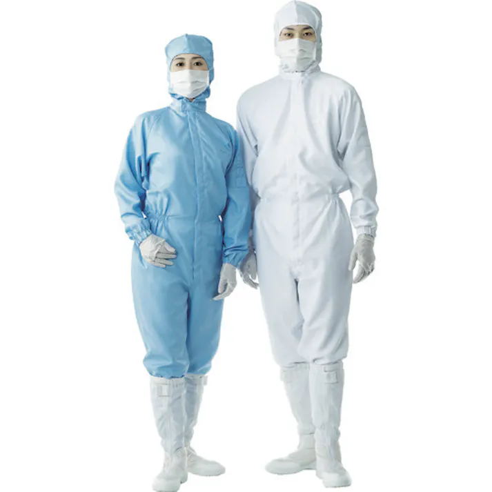 【CAINZ-DASH】東洋リントフリー フード一体クリーンスーツ FH197C ブルー M FH197C-02-M【別送品】