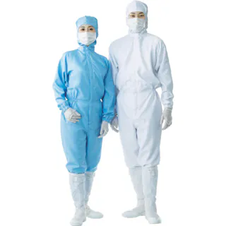 【CAINZ-DASH】東洋リントフリー フード一体クリーンスーツ FH197C ブルー LL FH197C-02-LL【別送品】