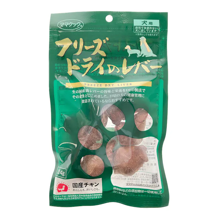 ママクック フリーズドライのレバー 犬用 24g