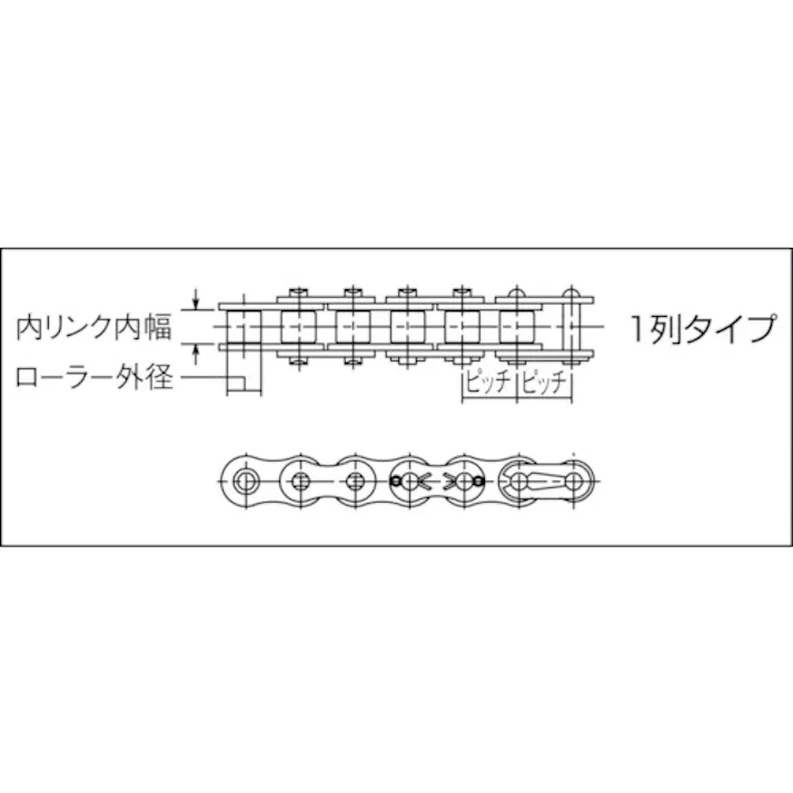 【CAINZ-DASH】椿本チエイン RSローラーチェン RS60-1-RP-U【別送品】