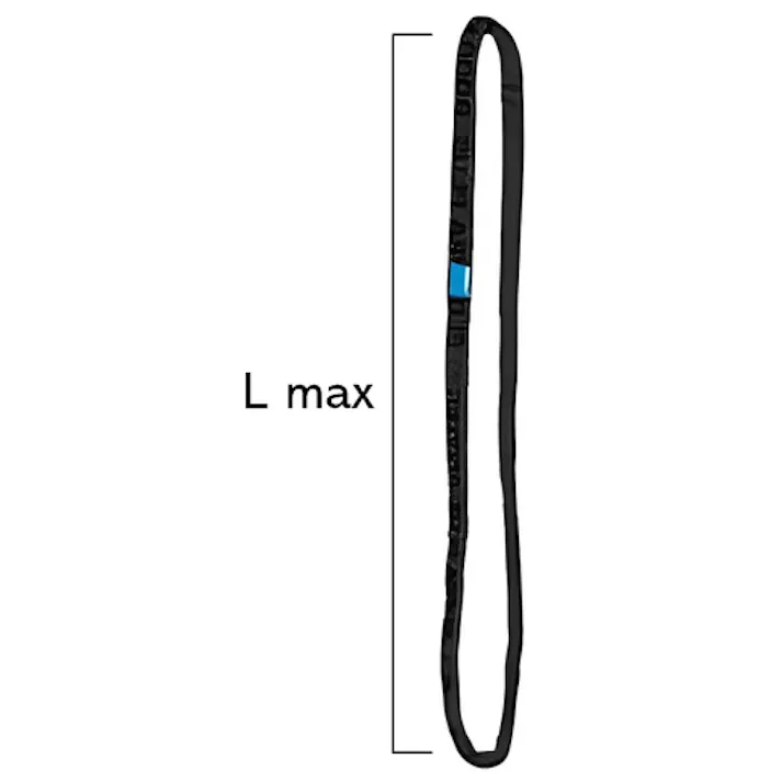 【CAINZ-DASH】SPANSET社 ブラックエンターテイメントスリング RS-B-1T折り 1M RS-B-1T-1M【別送品】