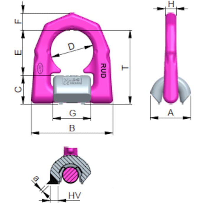 【CAINZ-DASH】ルッドスパンセットジャパン 溶接式ロードリング　ＶＬＢＳーＵー１．５ VLBS-U-1.5【別送品】