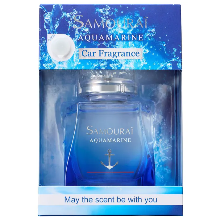 サムライ カーフレグランス 置き型 アクアマリンの香り 車用芳香剤 60ml