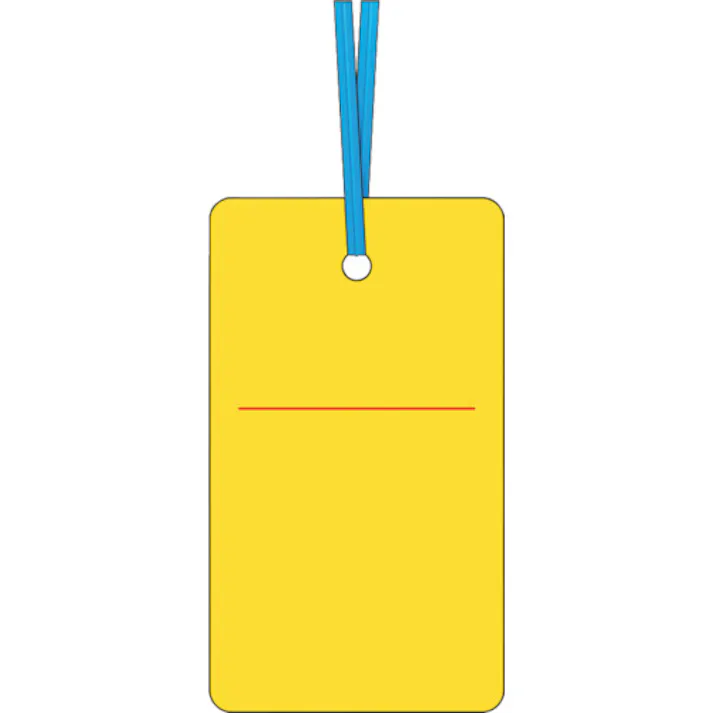 【CAINZ-DASH】つくし工房 ケーブルタグ 荷札式 黄無地 両面印刷 ビニタイ付き 30-F【別送品】