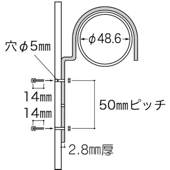 【CAINZ-DASH】つくし工房 薄もの看板単管用取付金具 9002-S【別送品】