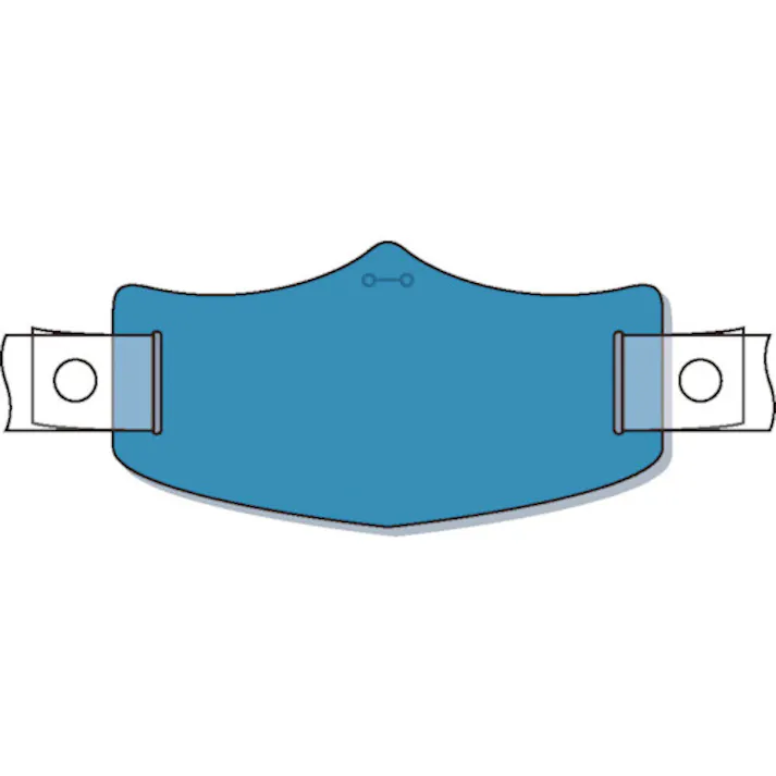 【CAINZ-DASH】つくし工房 e帽章 青無地 ヘルメット用樹脂バンド付 WE-105H【別送品】