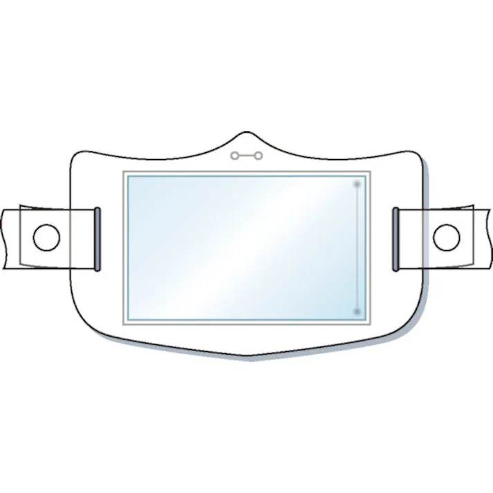 【CAINZ-DASH】つくし工房 e帽章 透明ポケット付き 白 ヘルメット用樹脂バンド付 WE-121H【別送品】