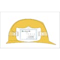 【CAINZ-DASH】つくし工房 ｅ帽章　透明ポケット付き　白　ヘルメット用樹脂バンド付 WE-121H【別送品】