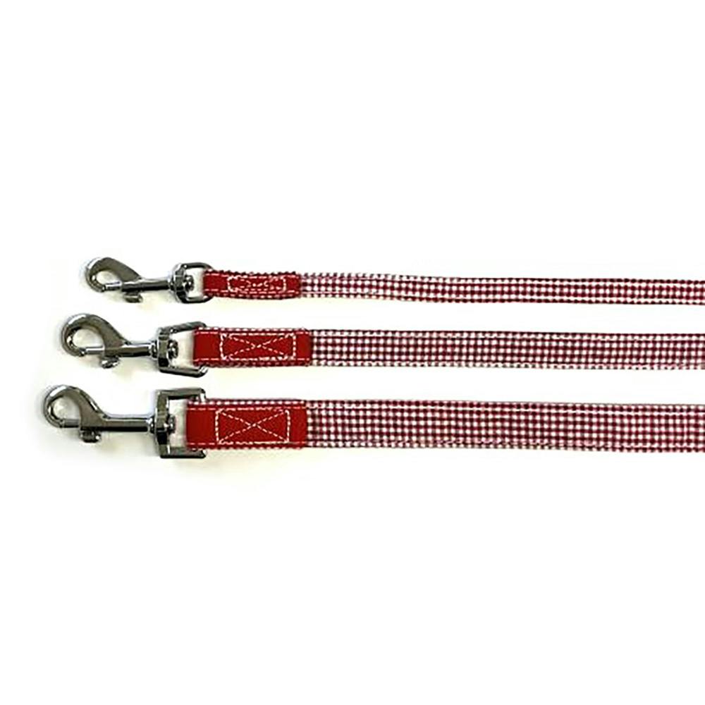 コットンチェックリード M レッド | ペット用品（犬） 通販