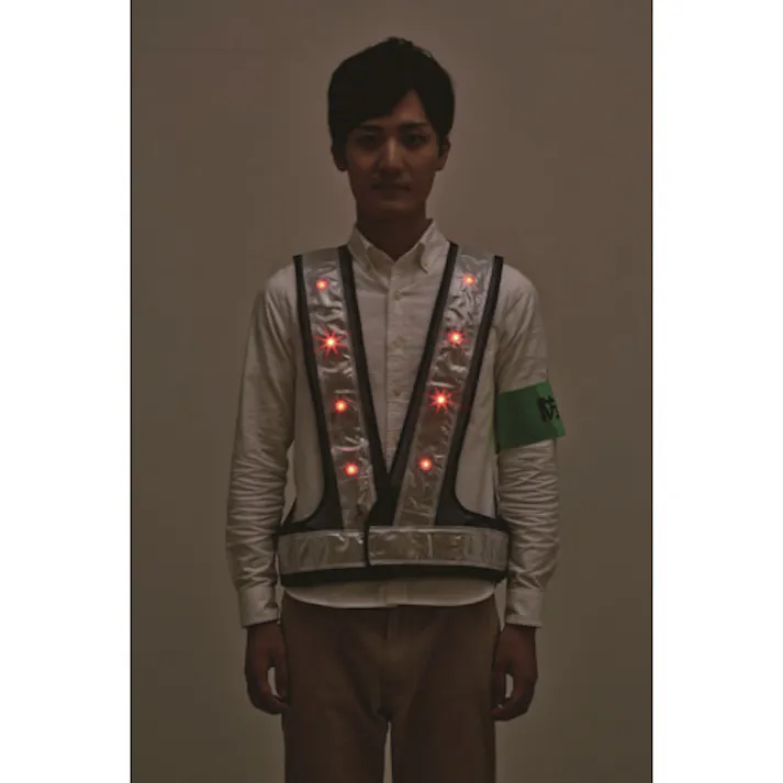 【CAINZ-DASH】スリーライク LEDパトベスト LED赤 ネイビー×白反射 A-0607-LER【別送品】