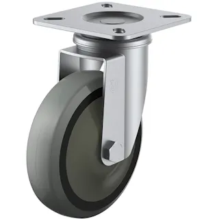 【CAINZ-DASH】ユーエイ キャスター事業部 プレート式 自在 ステンレスキャスター ウレタン 車輪径150mm Jタイプ SUS-J型 取付寸法90×90(75×75) SUS-GUJ-150【別送品】