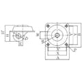【CAINZ-DASH】ユーエイ　キャスター事業部 プレート式　自在　低床キャスター　強化ナイロン　車輪径３２ｍｍ　　Ｈタイプ　ＨＧＬ型　取付寸法５５×５５（５３×５３） HGL-32GNB【別送品】