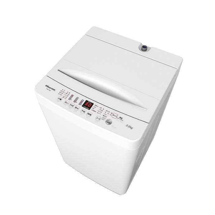 ハイセンス 5.5kg 全自動洗濯機 ホワイト HW-T55D(販売終了)