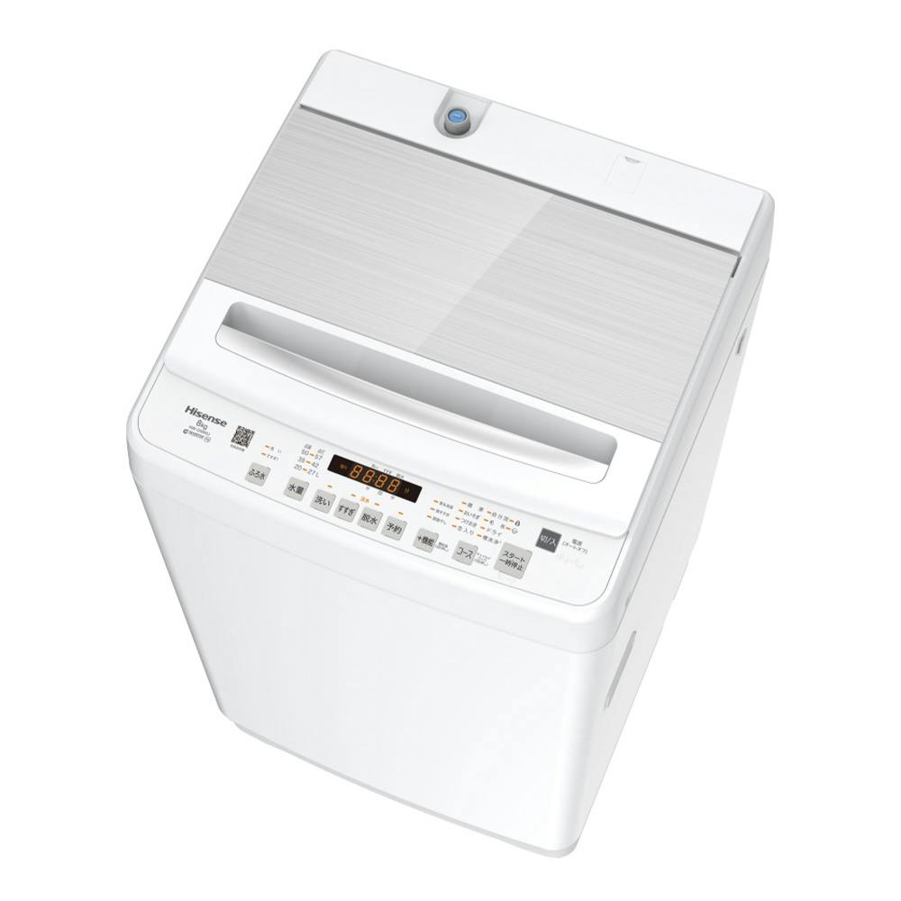 ハイセンス 全自動洗濯機 洗濯8.0kg ホワイト HW-DG80J【別送品