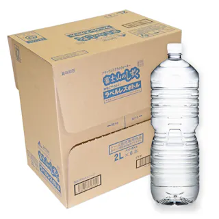 【ケース販売】富士山のしずく ラベルレスボトル 2L×6本
