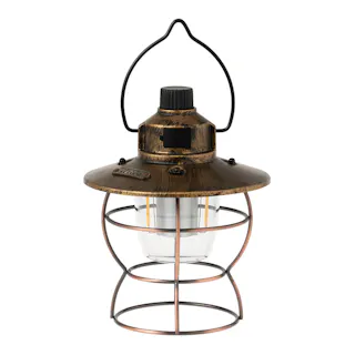 アンティークLEDランタン 充電式 ブロンズ