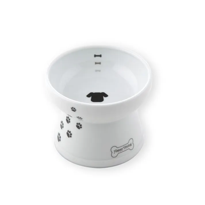 猫壱 ハッピーダイニング 脚付フードボウル すべり止めシリコン付き 犬柄 犬用