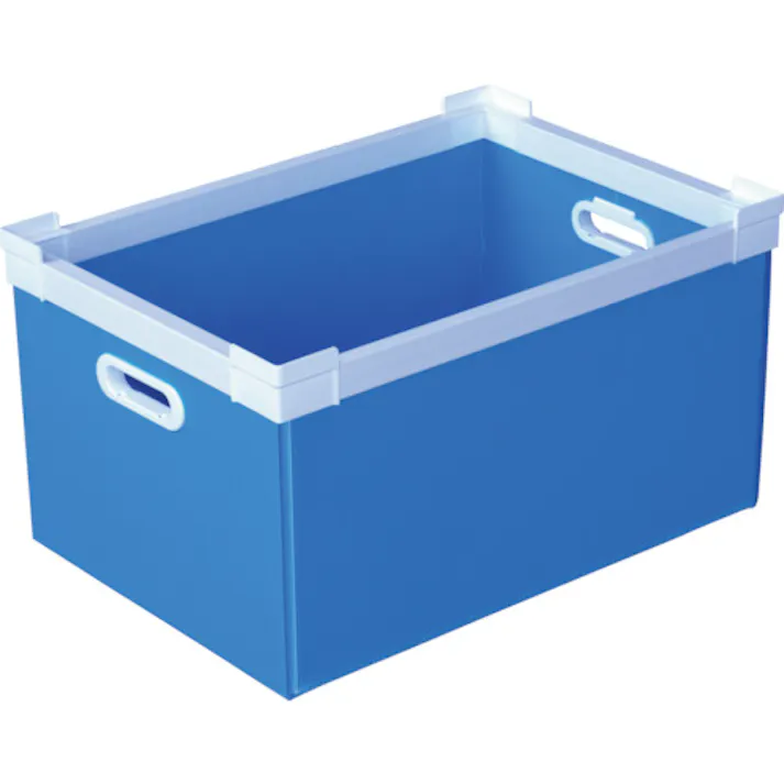 【CAINZ-DASH】国盛化学 プラダン NSコンテナ 40L(SWコーナー)ライトブルー 78102-NS40L-LB【別送品】