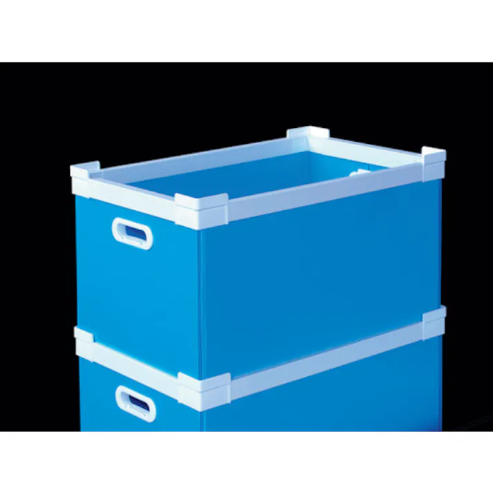 【CAINZ-DASH】国盛化学 プラダン NSコンテナ 50L(SWコーナー)ライトブルー 78302-NS50L-LB【別送品】