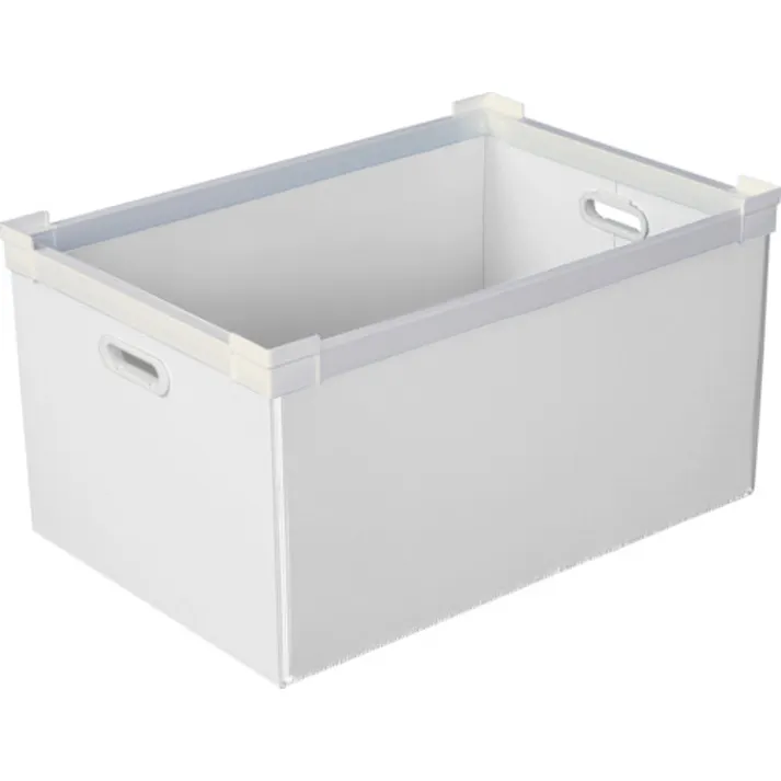 【CAINZ-DASH】国盛化学 プラダン NSコンテナ 75L(SWコーナー)ホワイト 78500-NS75L-WH【別送品】