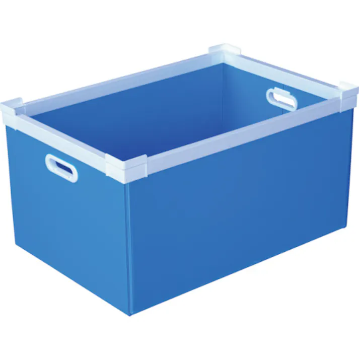 【CAINZ-DASH】国盛化学 プラダン NSコンテナ 75L(SWコーナー)ライトブルー 78502-NS75L-LB【別送品】