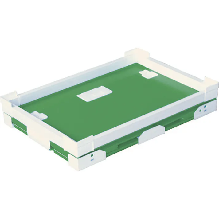 【CAINZ-DASH】国盛化学 プラダン折畳み FNSコンテナ 75L(SWコーナー)ライトグ 79501-FNS75L-LG【別送品】