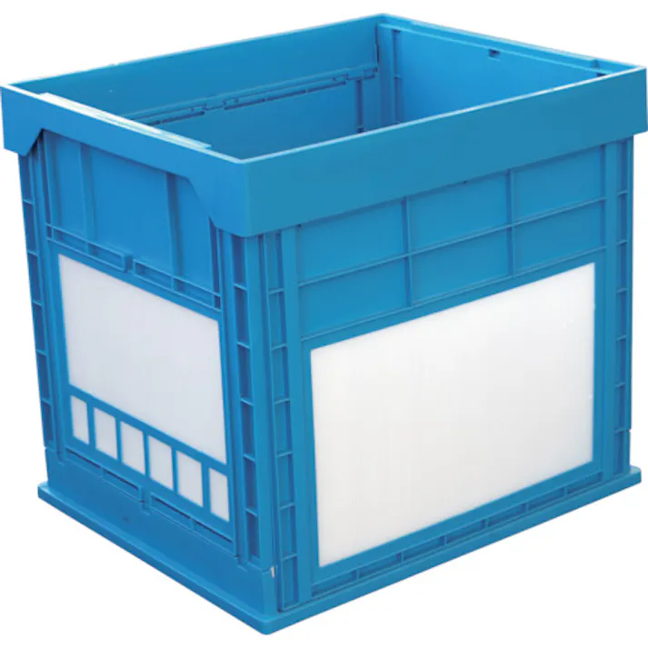 【CAINZ-DASH】国盛化学 プラスチック折畳みコンテナ パタコン N-134 ブルー 50680-N134-B【別送品】