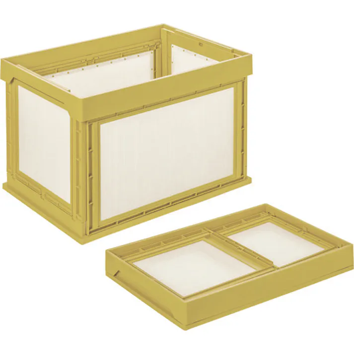 【CAINZ-DASH】国盛化学 プラダン折畳みコンテナ パタコン NM-100 イエロー 50111-NM100-YE【別送品】