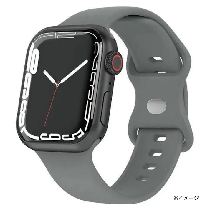 Apple Watch用替えバンド 41/40/38mm シリコンバンド グレー GRK-WS10GR
