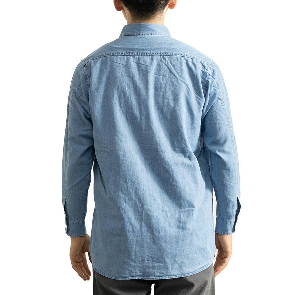 ライトオンスデニムシャツ ブルー L(販売終了) | 作業着・作業服