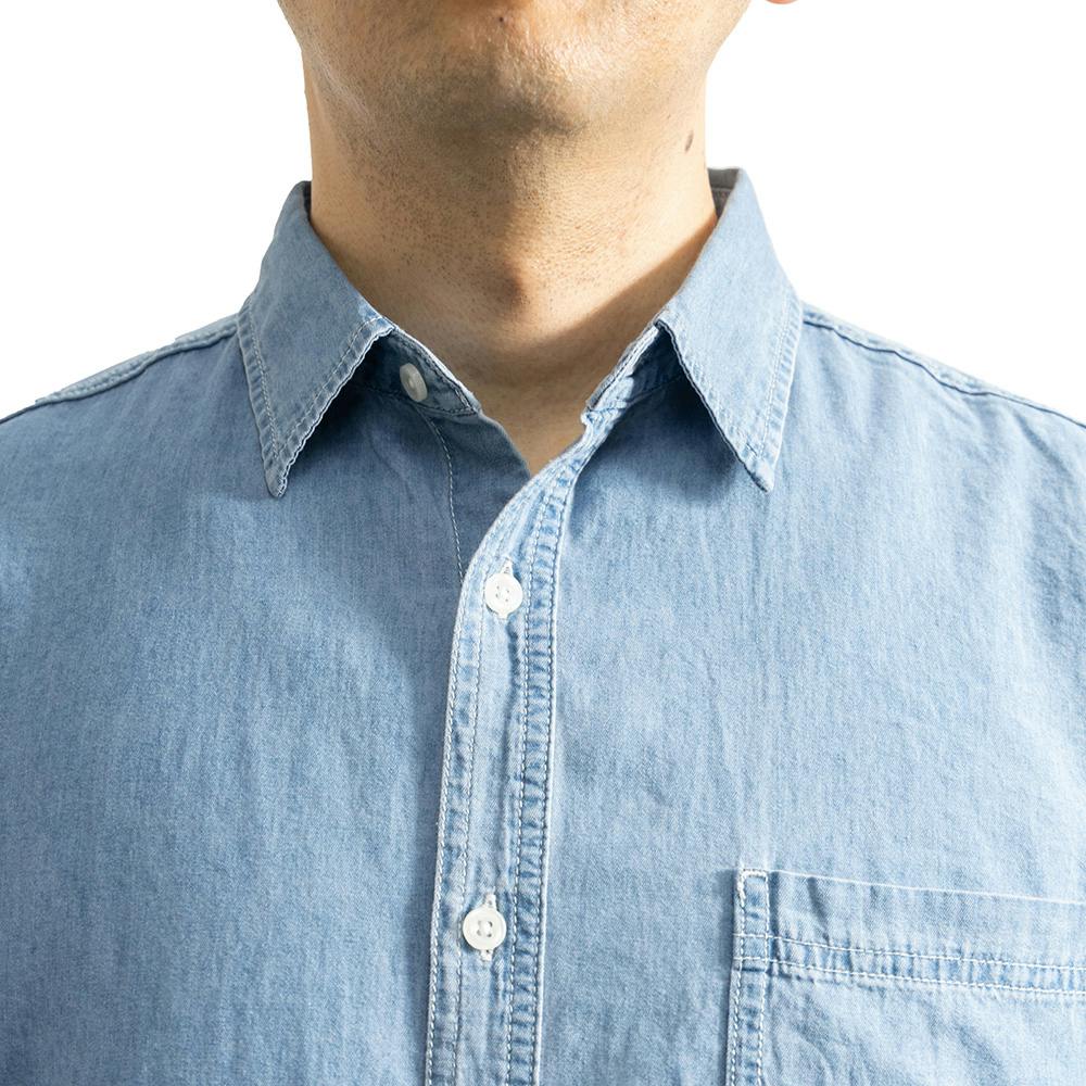 ライトオンスデニムシャツ ブルー L(販売終了) | 作業着・作業服・安全