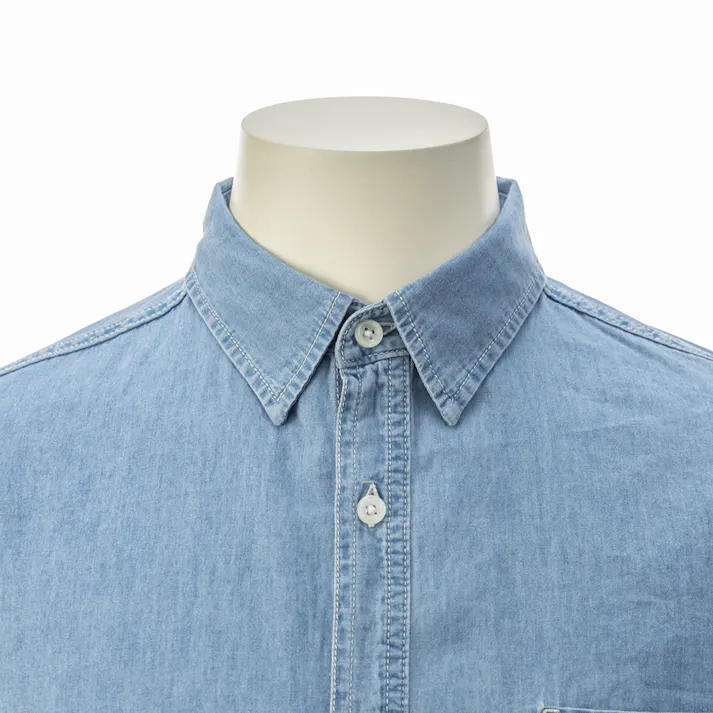 ライトオンスデニムシャツ ブルー 3L
