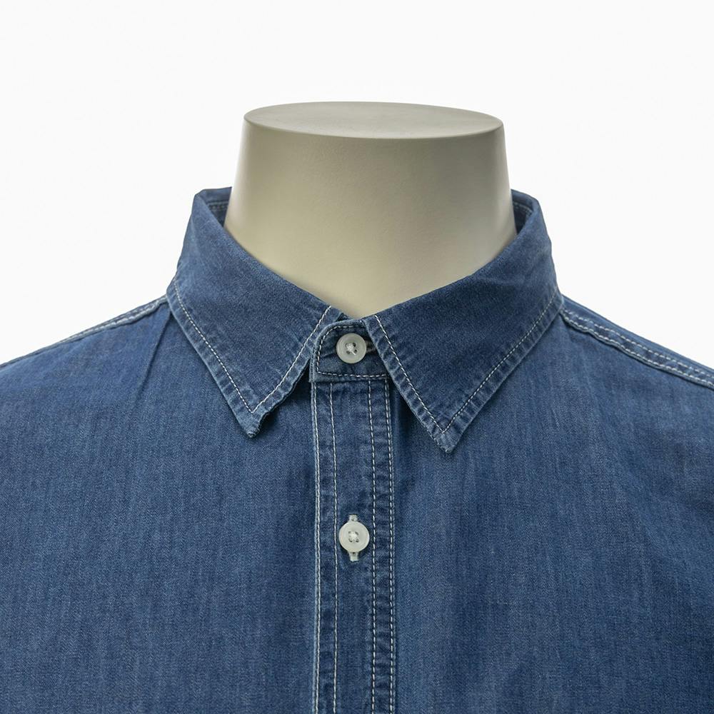 ライトオンスデニムシャツ ネイビー M | 作業着・作業服・安全靴