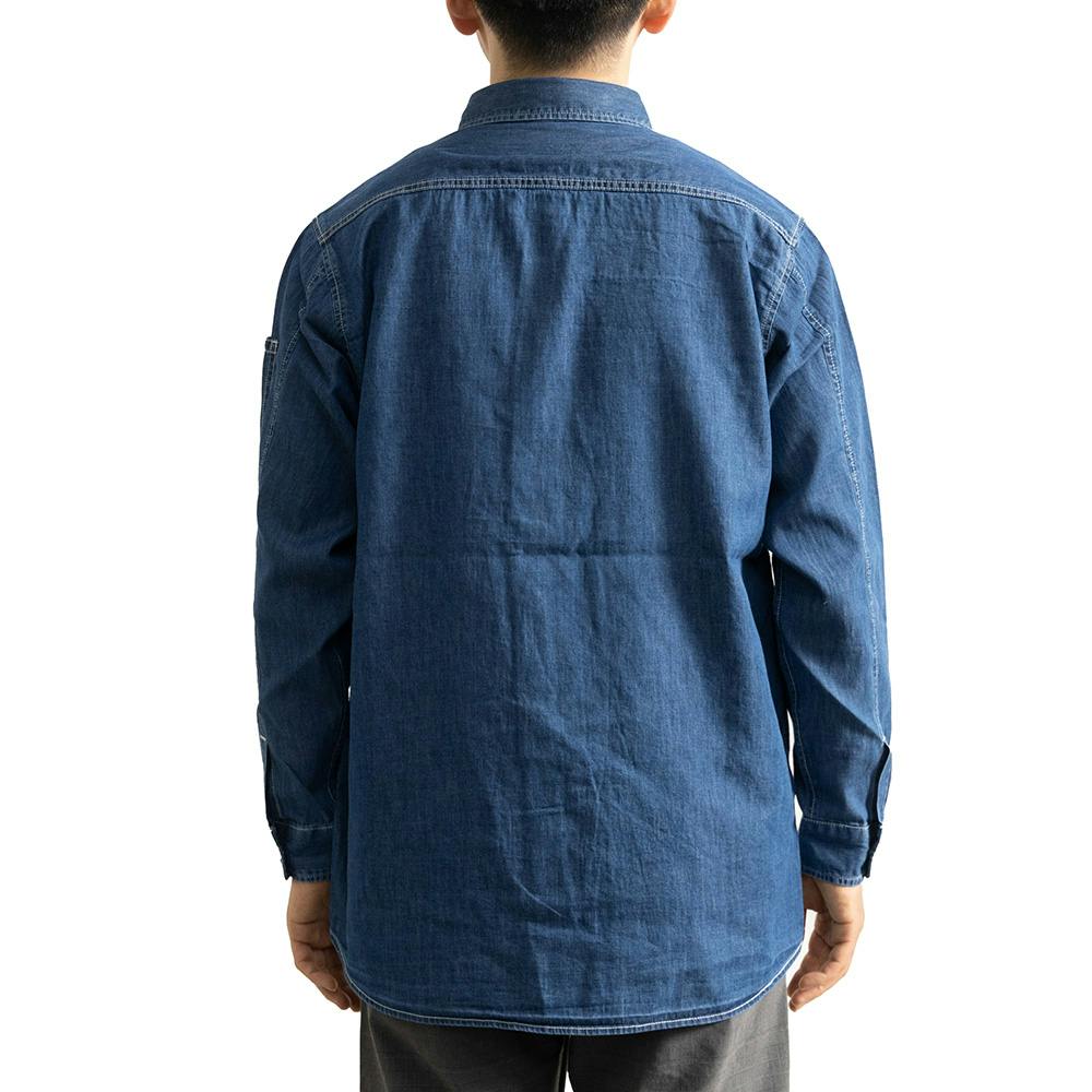 ライトオンスデニムシャツ ネイビー L(販売終了) | 作業着・作業服