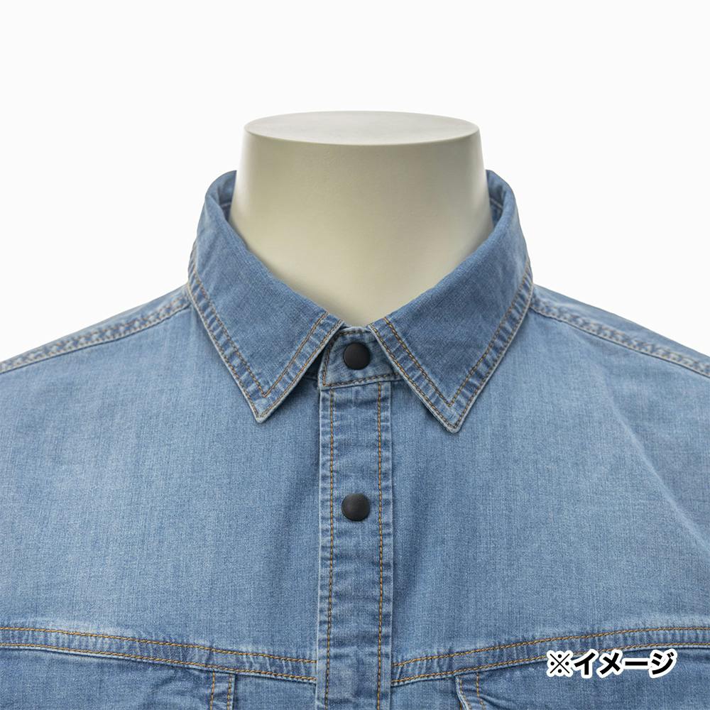 ストレッチデニムシャツ ブラック LL | 作業着・作業服・安全靴
